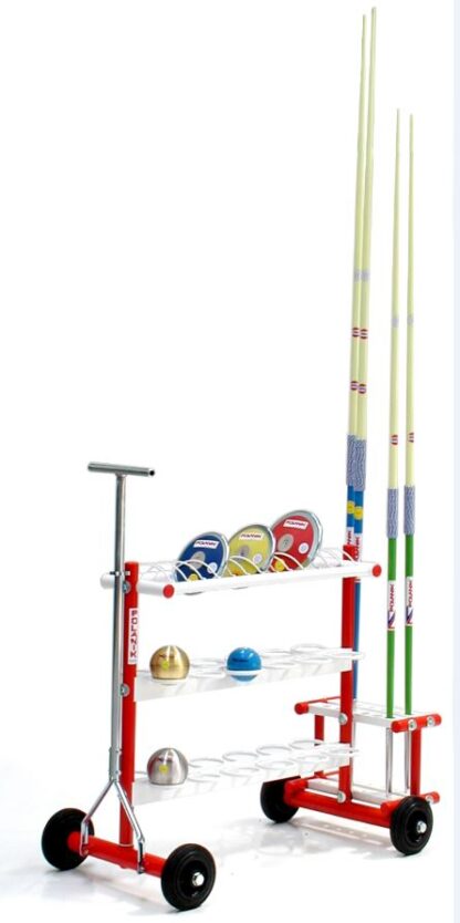 MULTI RACK A ROUES 24 poids, 13 disques, 12 javelots